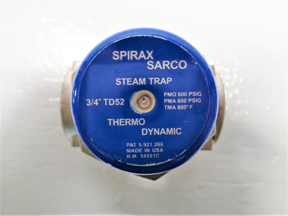 Spirax Sarco TD52 Thermodynamic Steam Trap 3/4" NPT #54531C